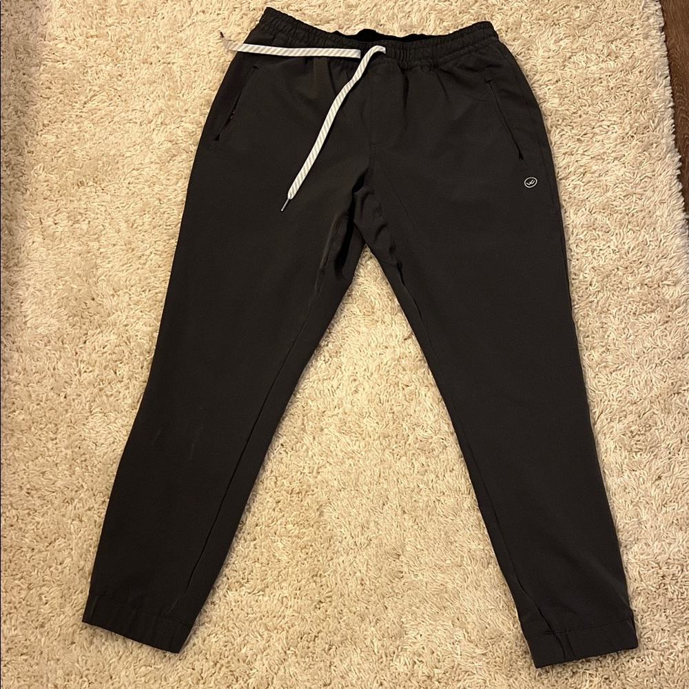 Men's Classic Black Joggers with Drawstring